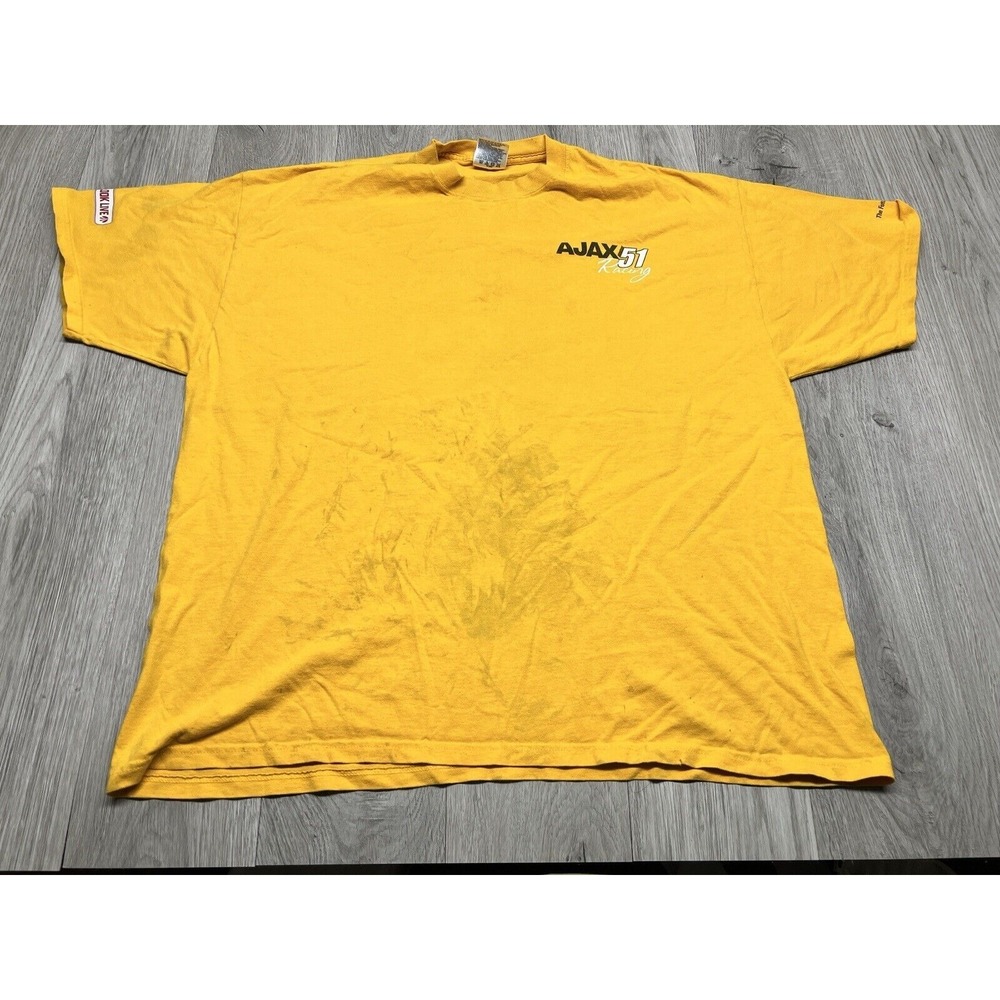 Vintage Faded Graphic T-Shirt Great Ajax Racecar Nascar Race Track Paving Sz 2XL